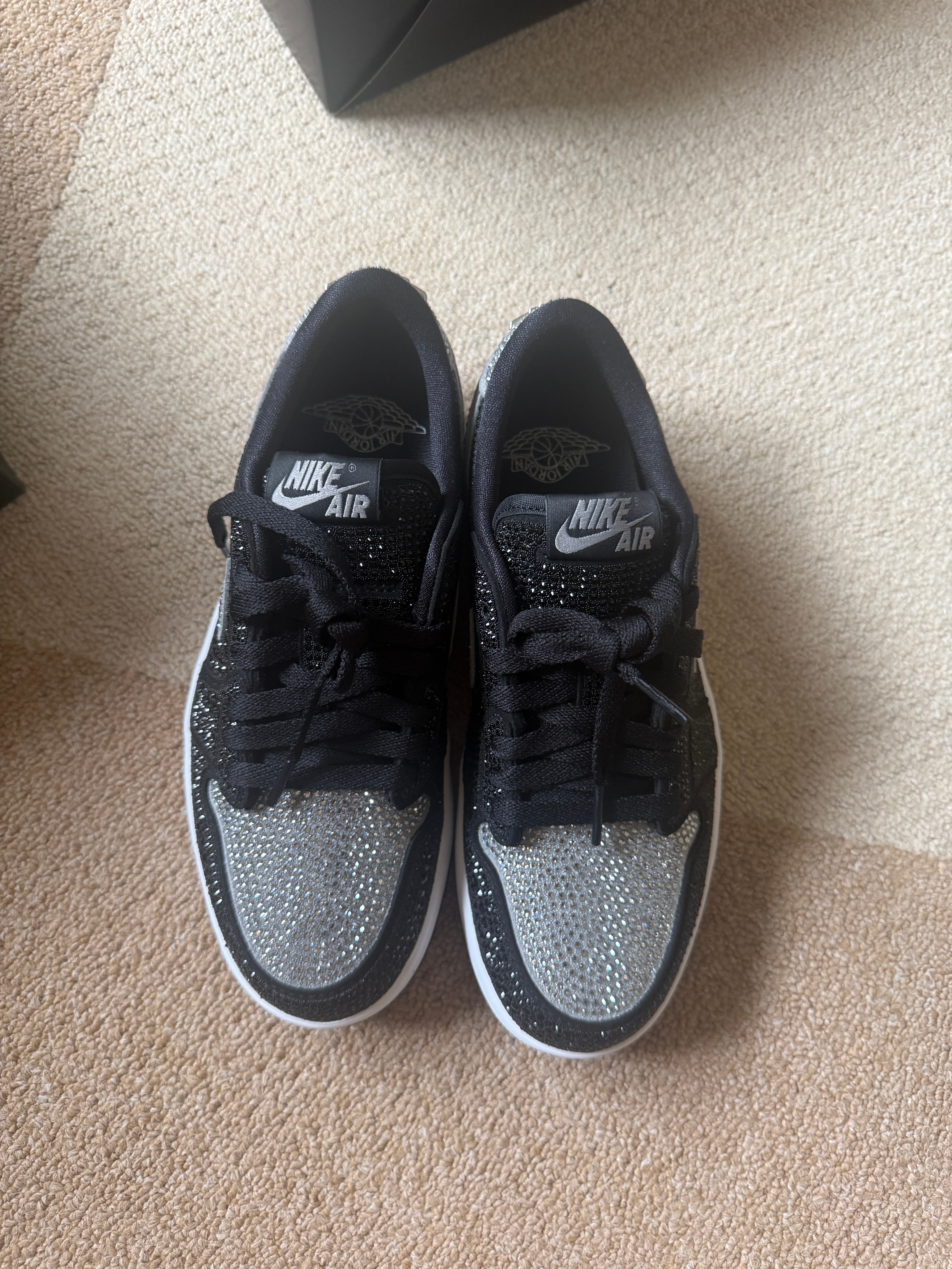 Swarovski × Nike Women's Air Jordan 1 Low OG "Crystal/Shadow"