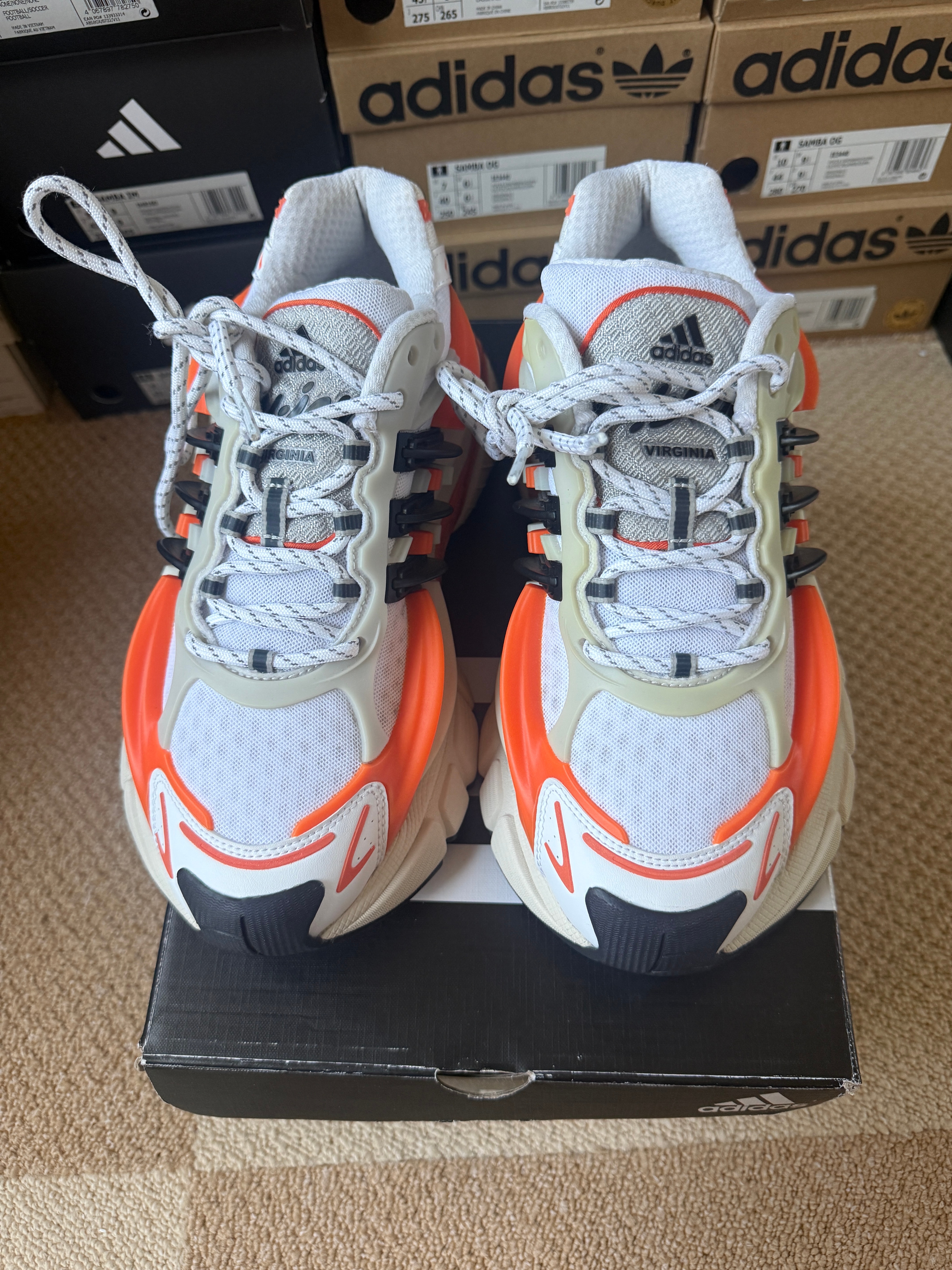 Pharrell Williams × adidas Adistar Jellyfish "Focus Olive/Core Black/Orange"