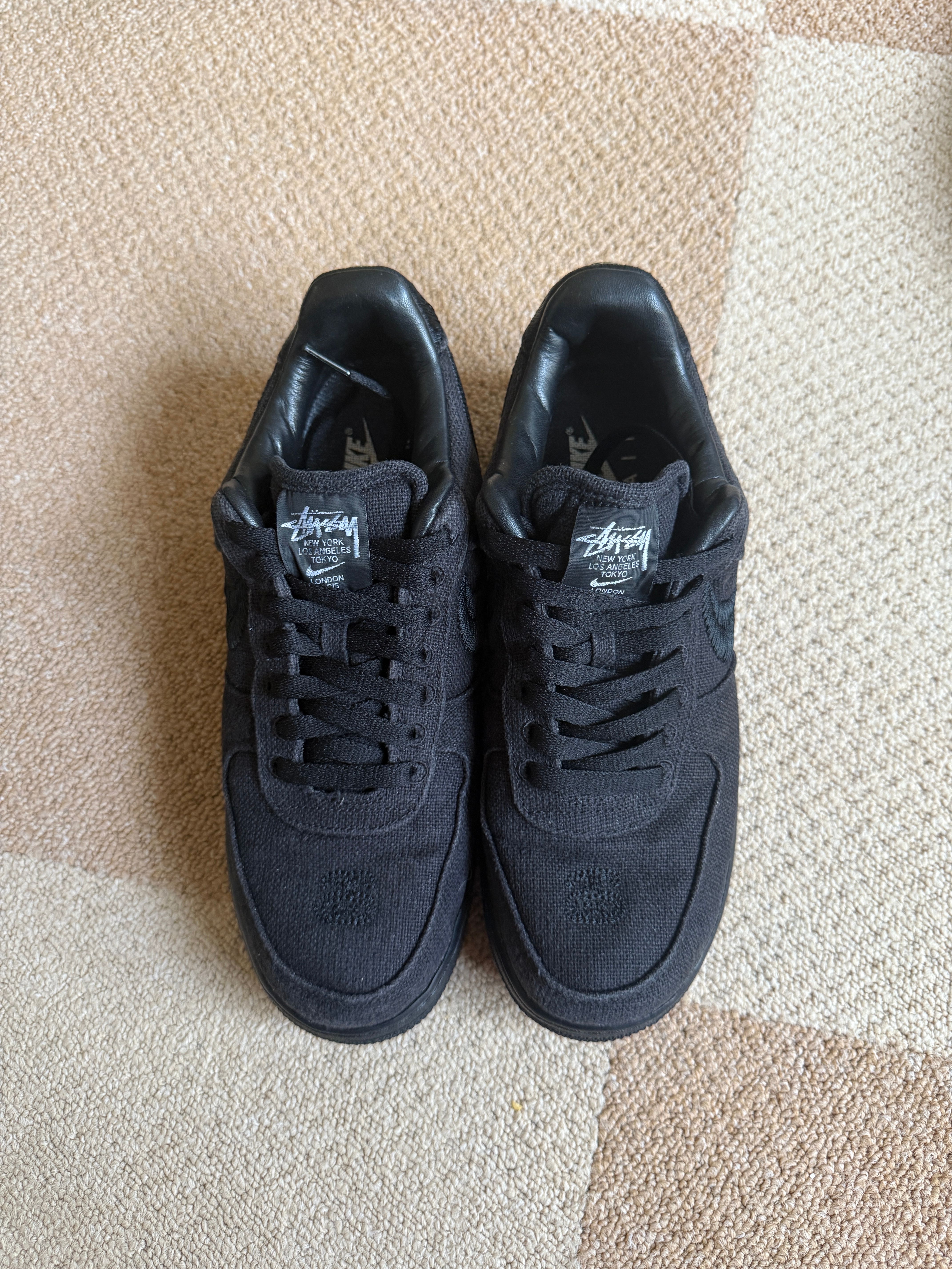 Stussy × Nike Air Force 1 Low "Triple Black"