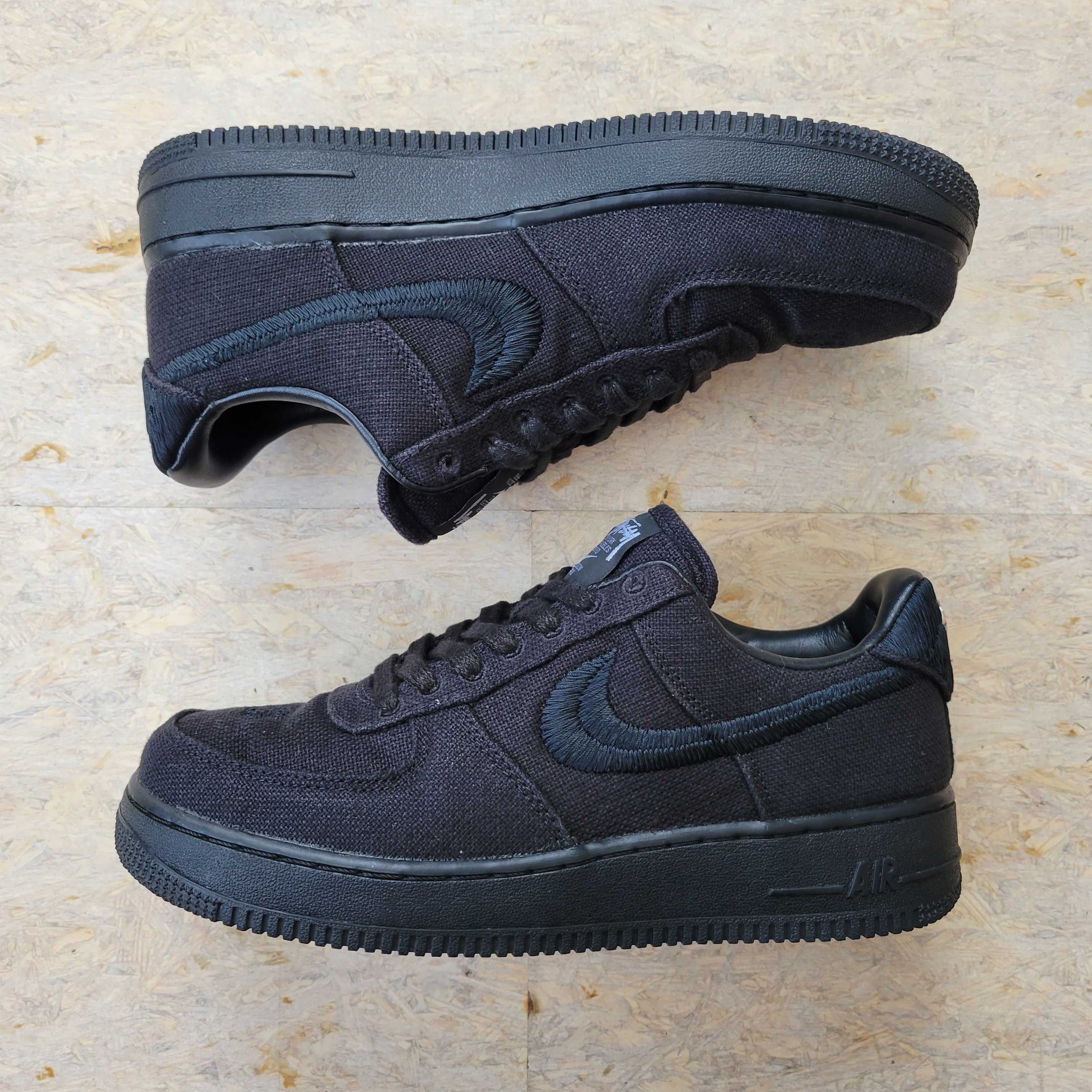 Stussy × Nike Air Force 1 Low "Triple Black"