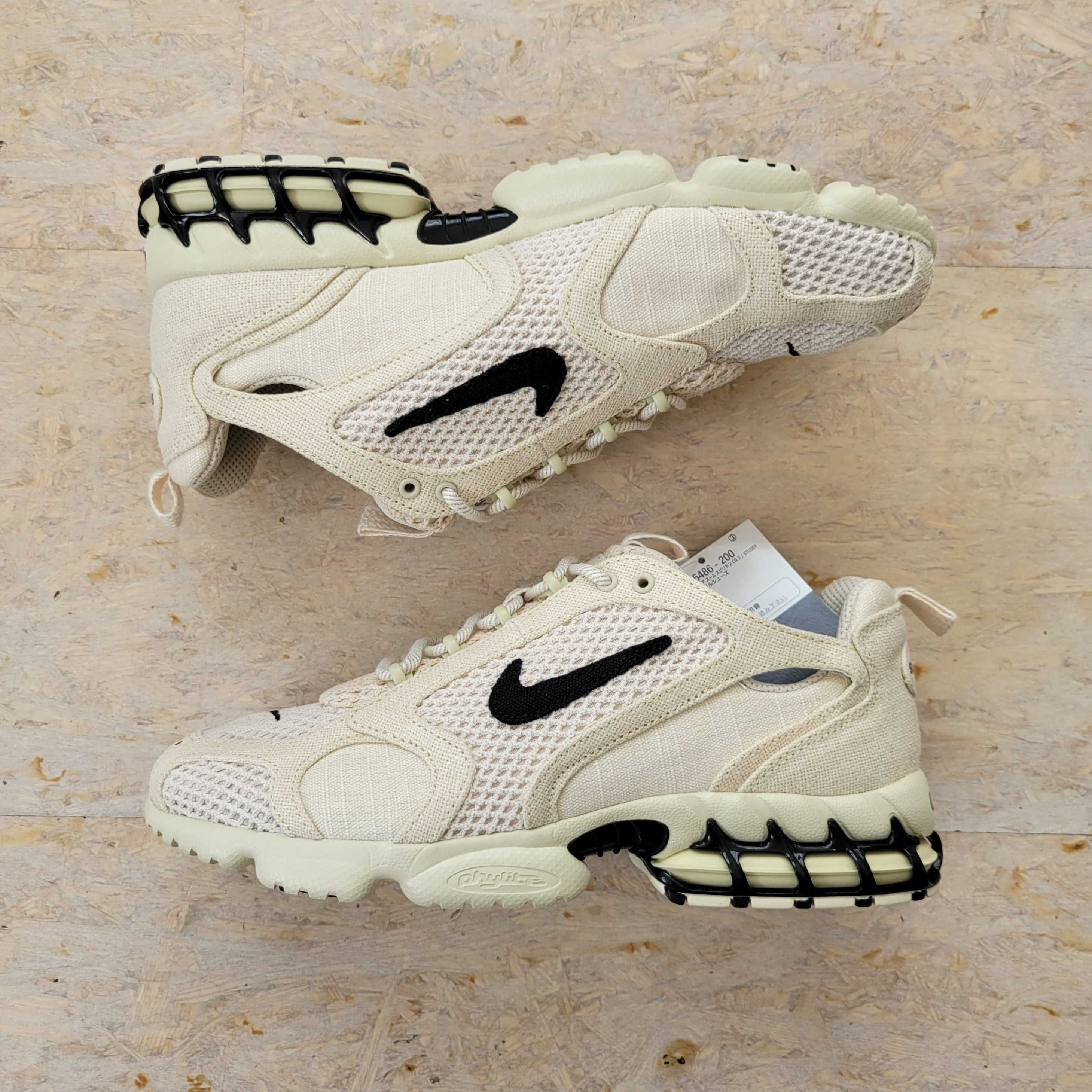 Stussy × Nike Air Zoom Spiridon CG 2 "Fossil/Black"