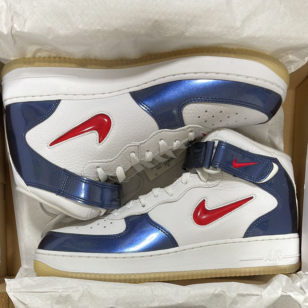 Nike Air Force 1 Mid QS "University Red and Midnight Navy"