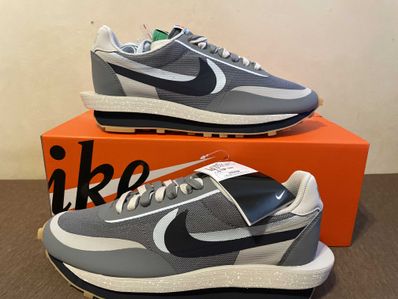 CLOT × Sacai × Nike LD Waffle "Grey Obsidian/Cool Grey"