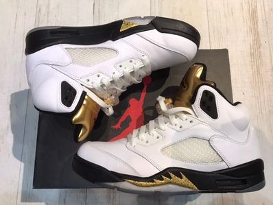 Retro 5 olympic gold sales