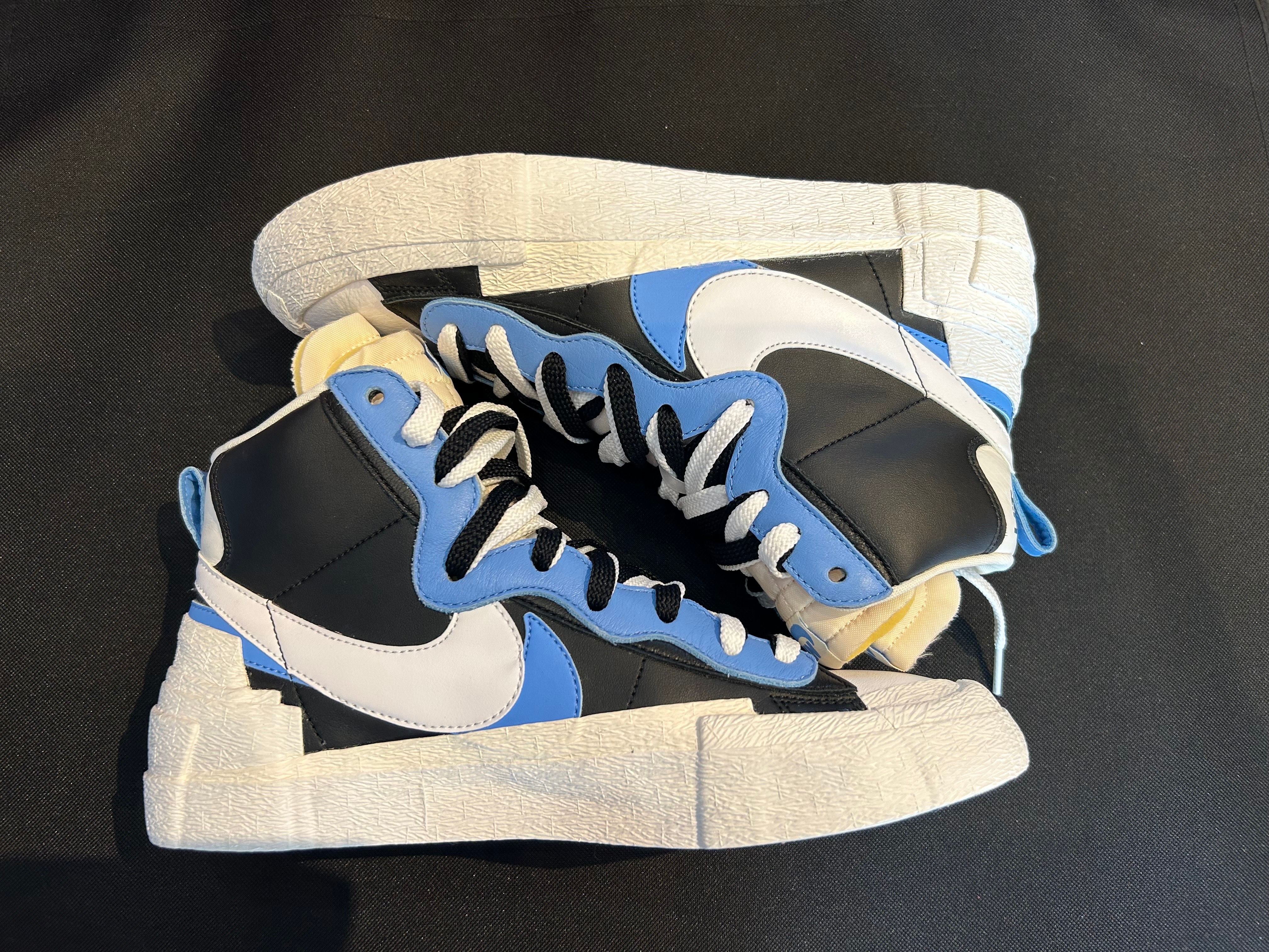 sacai × NIKE BLAZER MID "BLACK / BLUE"