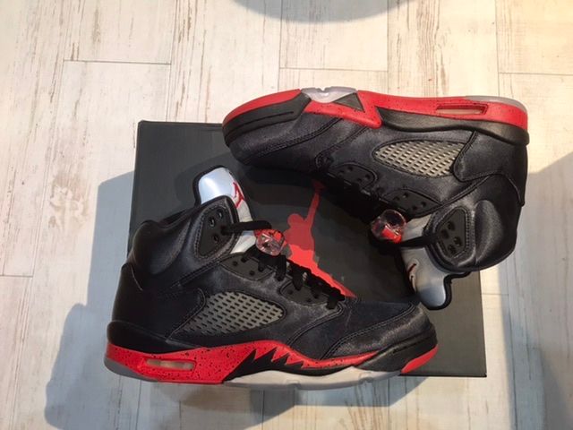 Air Jordan 5 Satin "Bred"