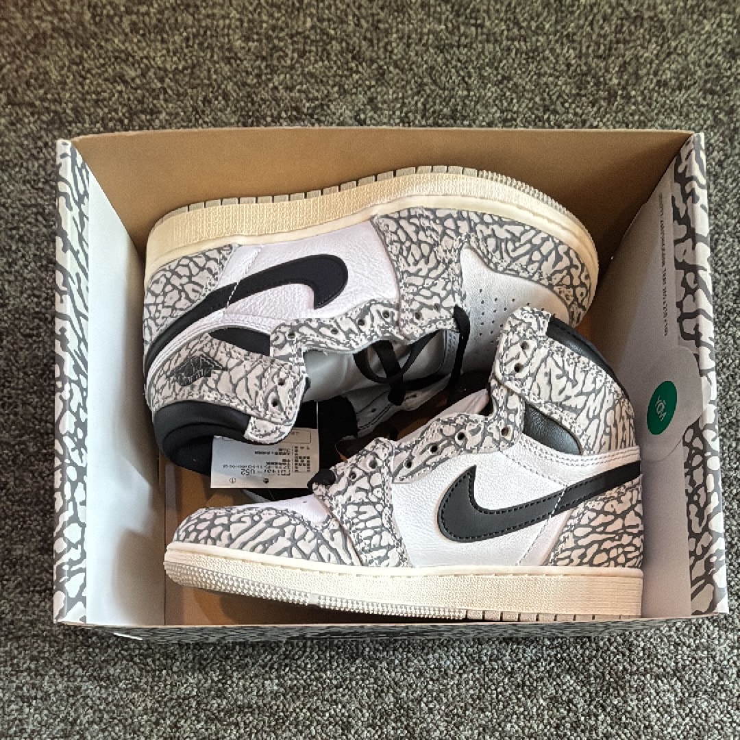 Nike GS Air Jordan 1 High OG "White Cement"