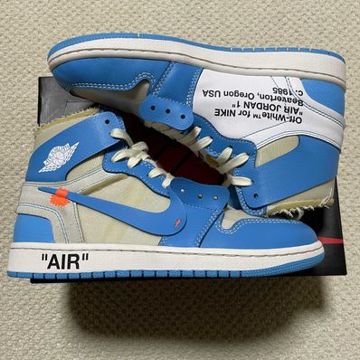 Off-White × Nike Air Jordan 1 High UNC "White/Dark Powder Blue"
