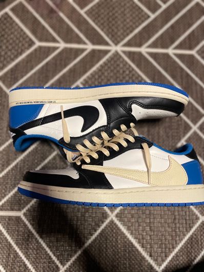 Travis Scott × fragment design × Nike Air Jordan 1 Low OG SP "Military Blue"