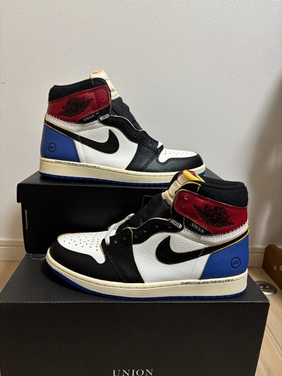 fragment design × UNION × Nike Air Jordan 1 High OG "Black/Varsity Red"