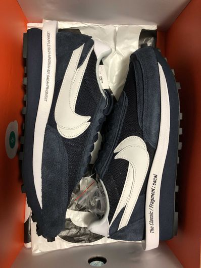 Fragment × sacai × Nike LD Waffle "Blackended Blue"