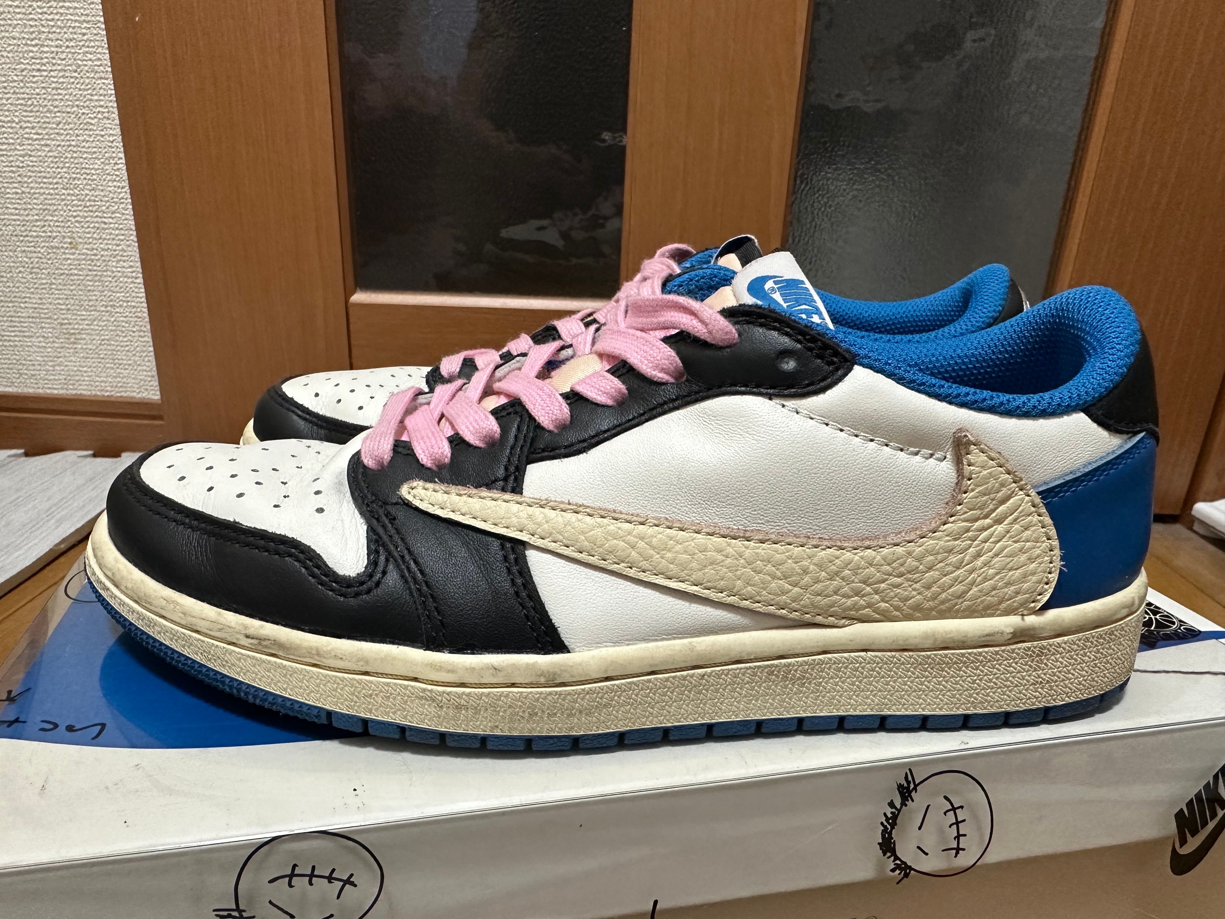 Travis Scott × fragment design × Nike Air Jordan 1 Low OG SP "Military Blue"