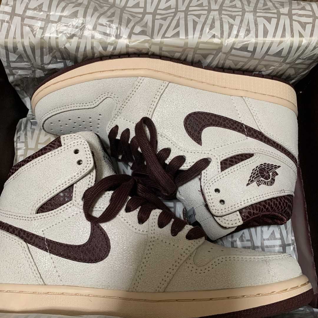 A Ma Maniere × Nike Air Jordan 1 Retro High OG "Sail and Burgundy"
