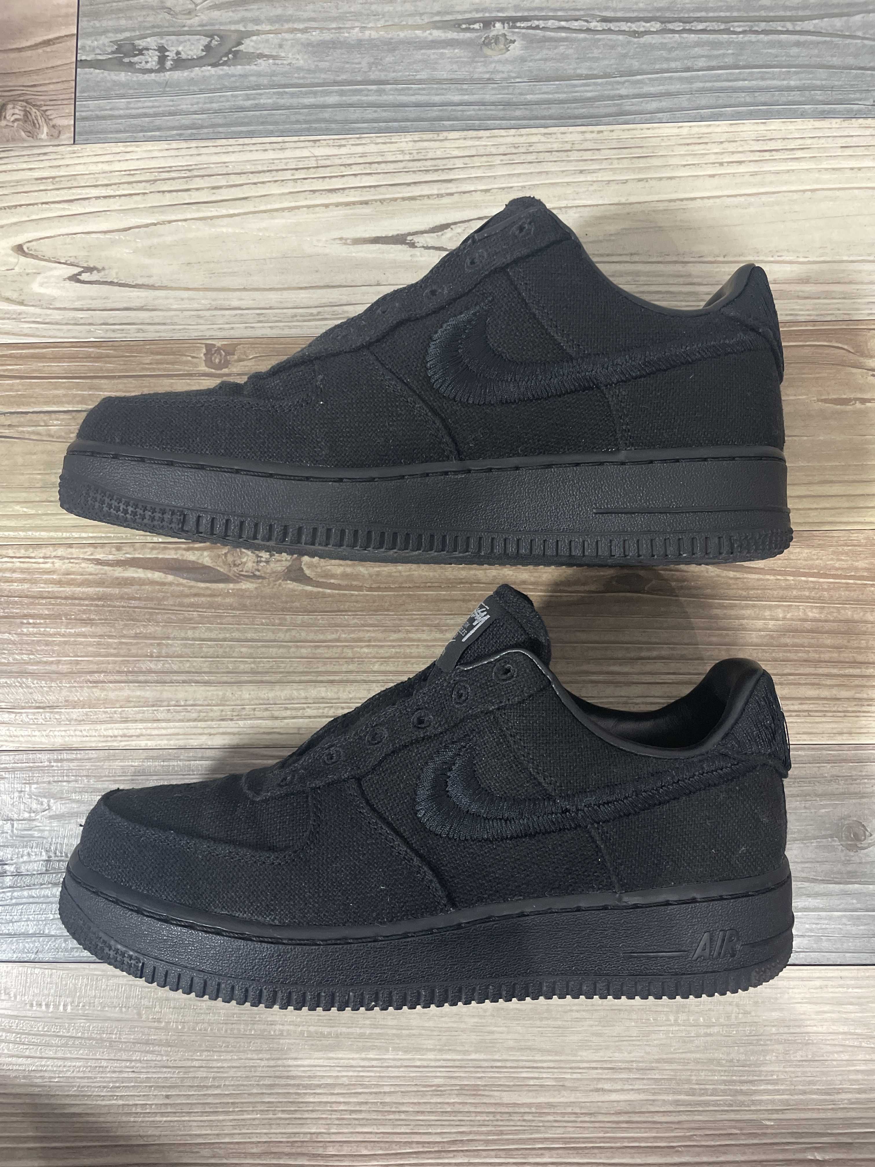 Stussy × Nike Air Force 1 Low "Triple Black"