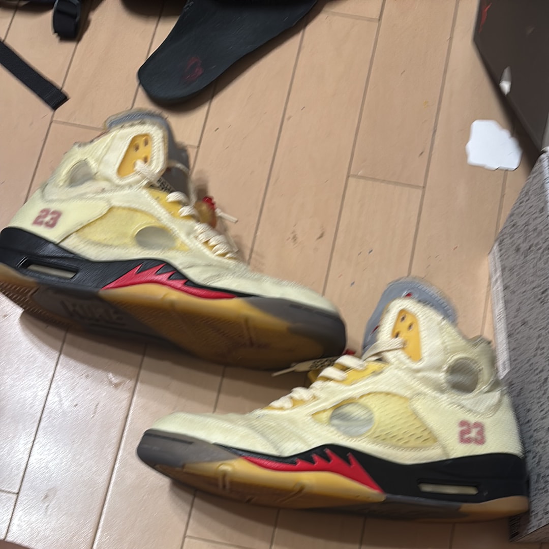 Off-White × Nike Air Jordan 5 "Sail"  