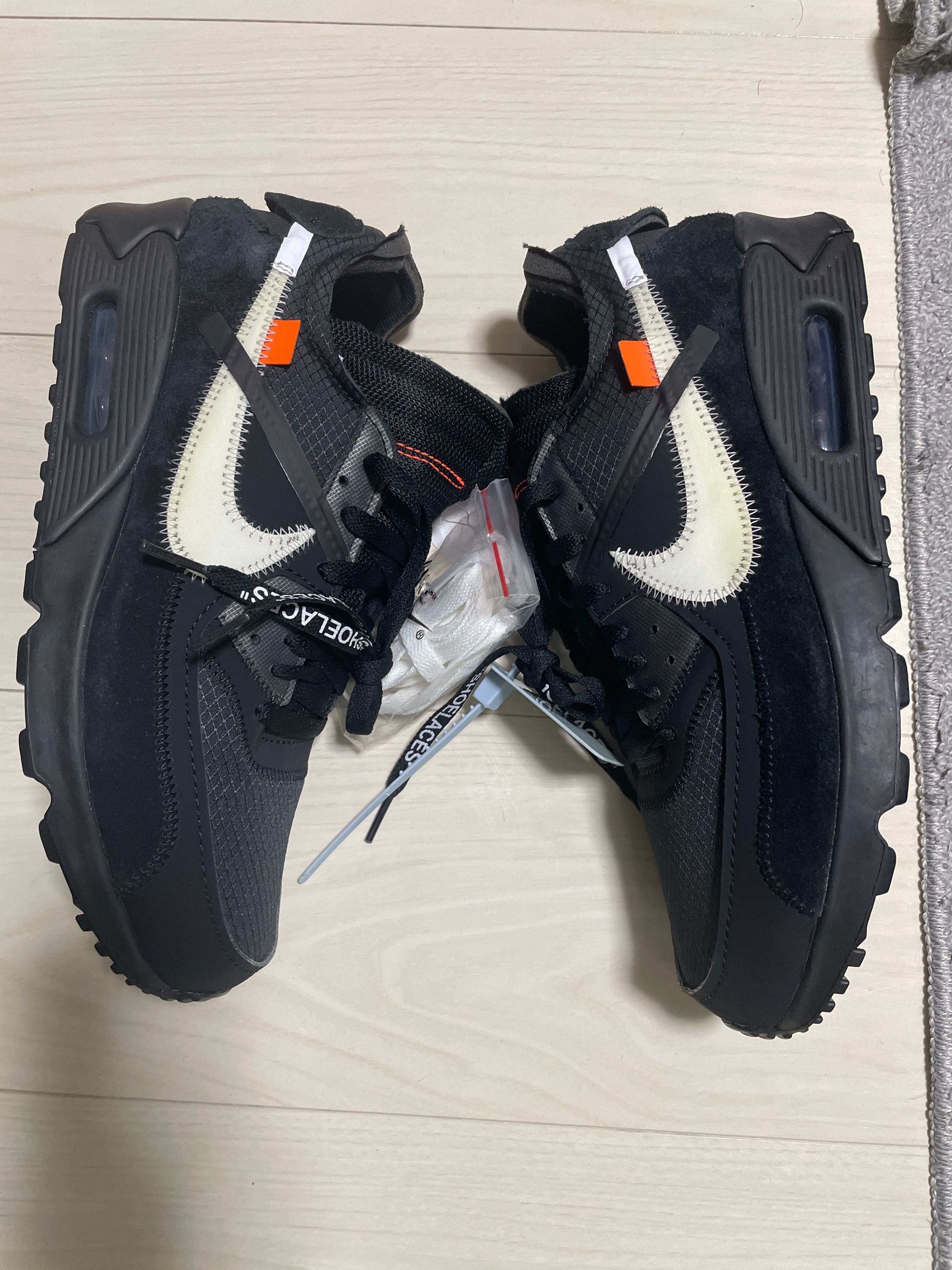Off-White × Nike Air Max 90 "Black/Black-Cone-White"