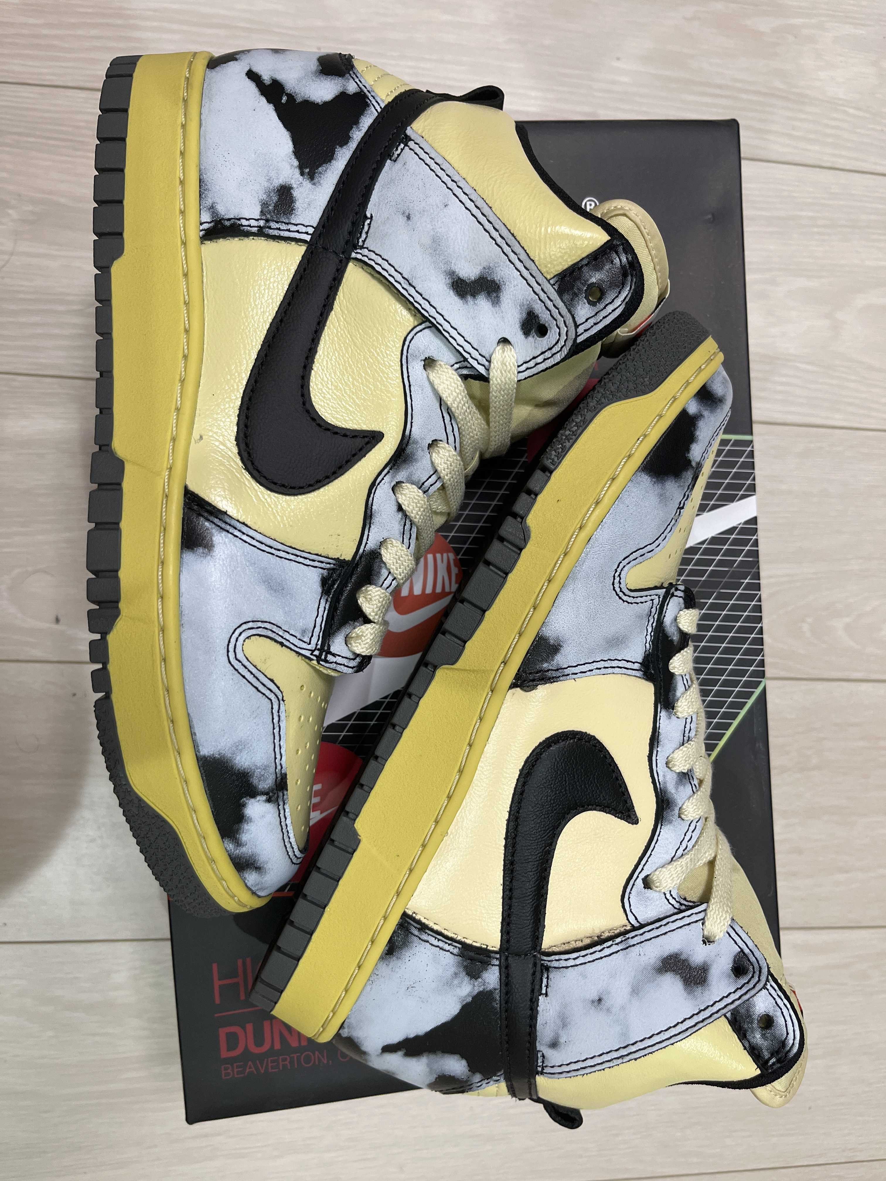 Nike Dunk High "Black Acid Wash"