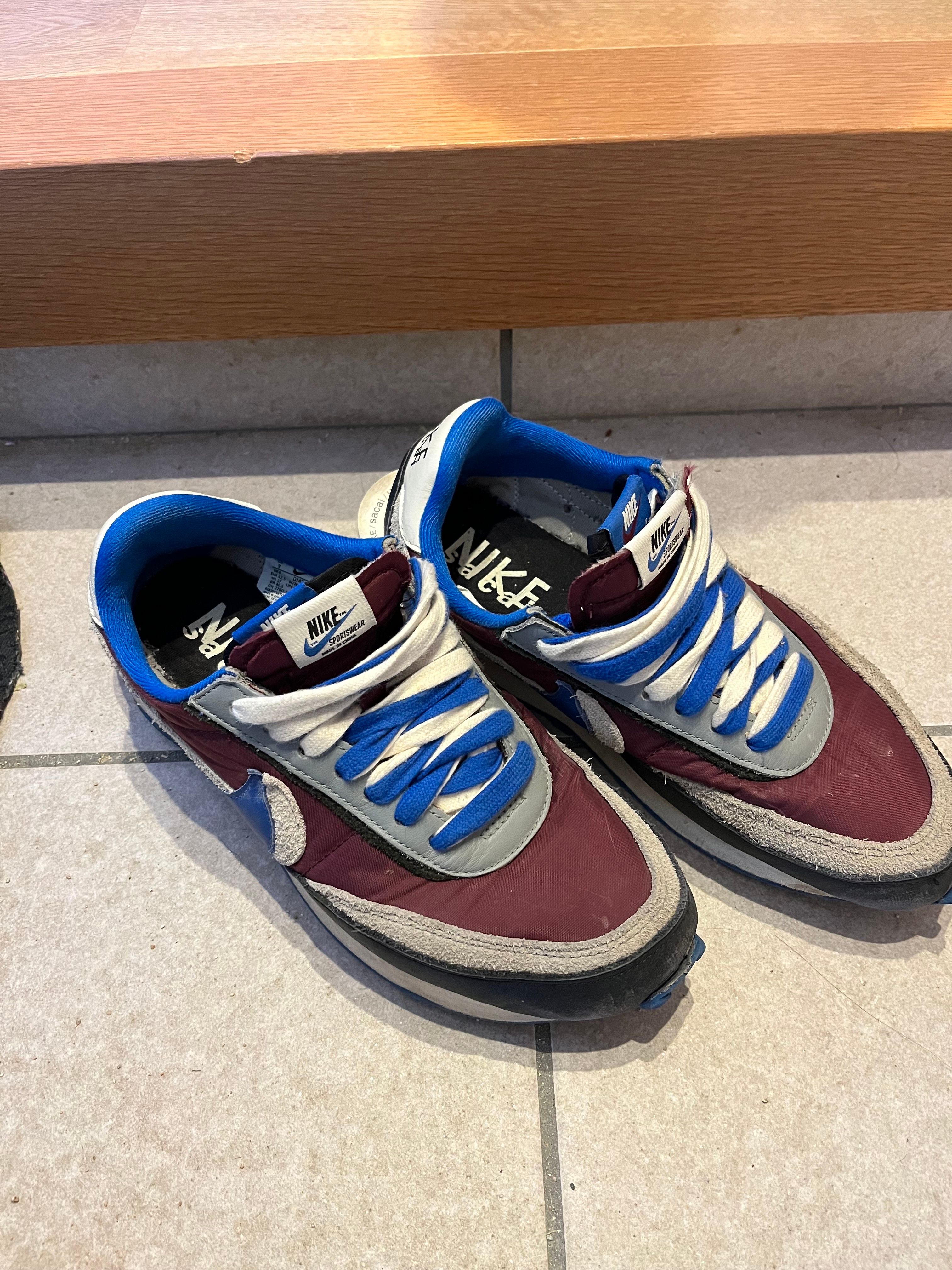 UNDERCOVER × sacai × Nike LD Waffle "Night Maroon/Pale Ivory-Ground Grey-Team Royal"