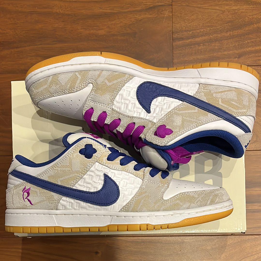 Rayssa Leal × Nike SB Dunk Low PRM "Pure Platinum and Vivid Purple"