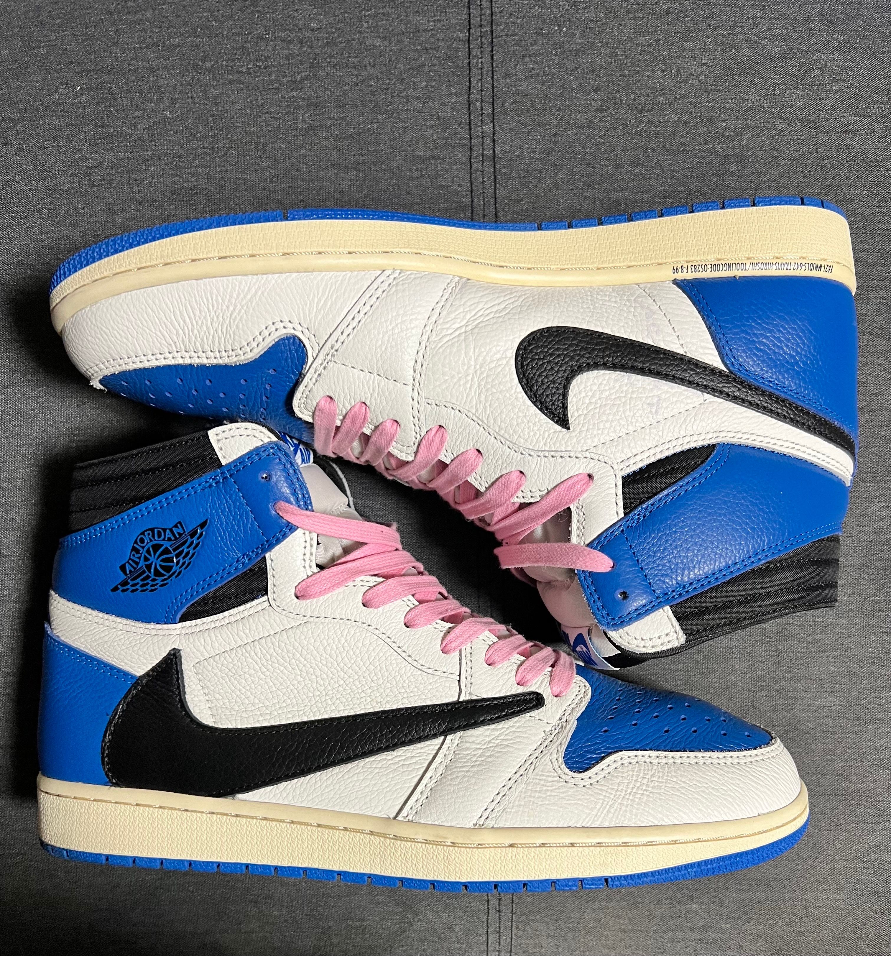 Travis Scott × fragment design × Nike Air Jordan 1 Retro High OG SP "Military Blue"