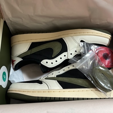 Travis Scott × Nike Women's Air Jordan 1 Low OG "Medium Olive"