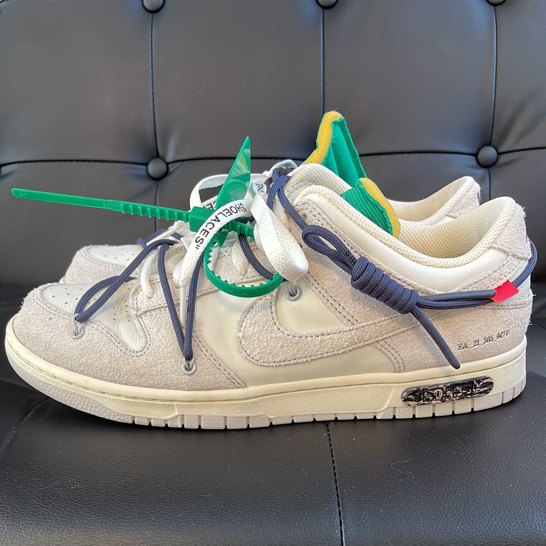 Off-White × Nike Dunk Low "Sail/Neutral Grey/Gridiron"