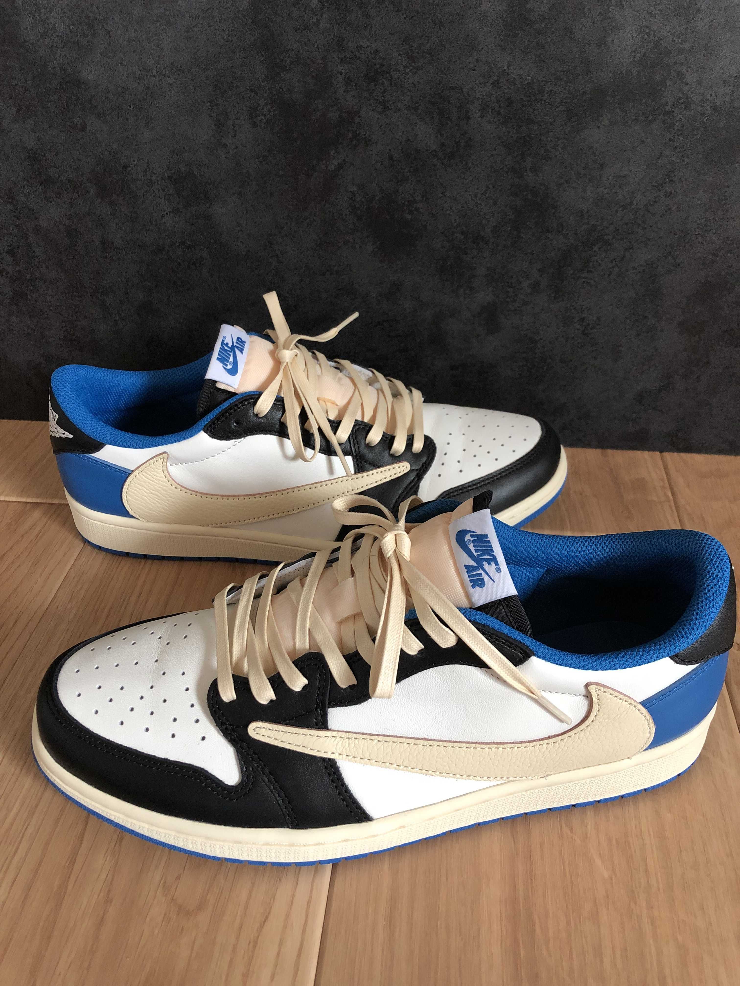 Travis Scott × fragment design × Nike Air Jordan 1 Low OG SP "Military Blue"
