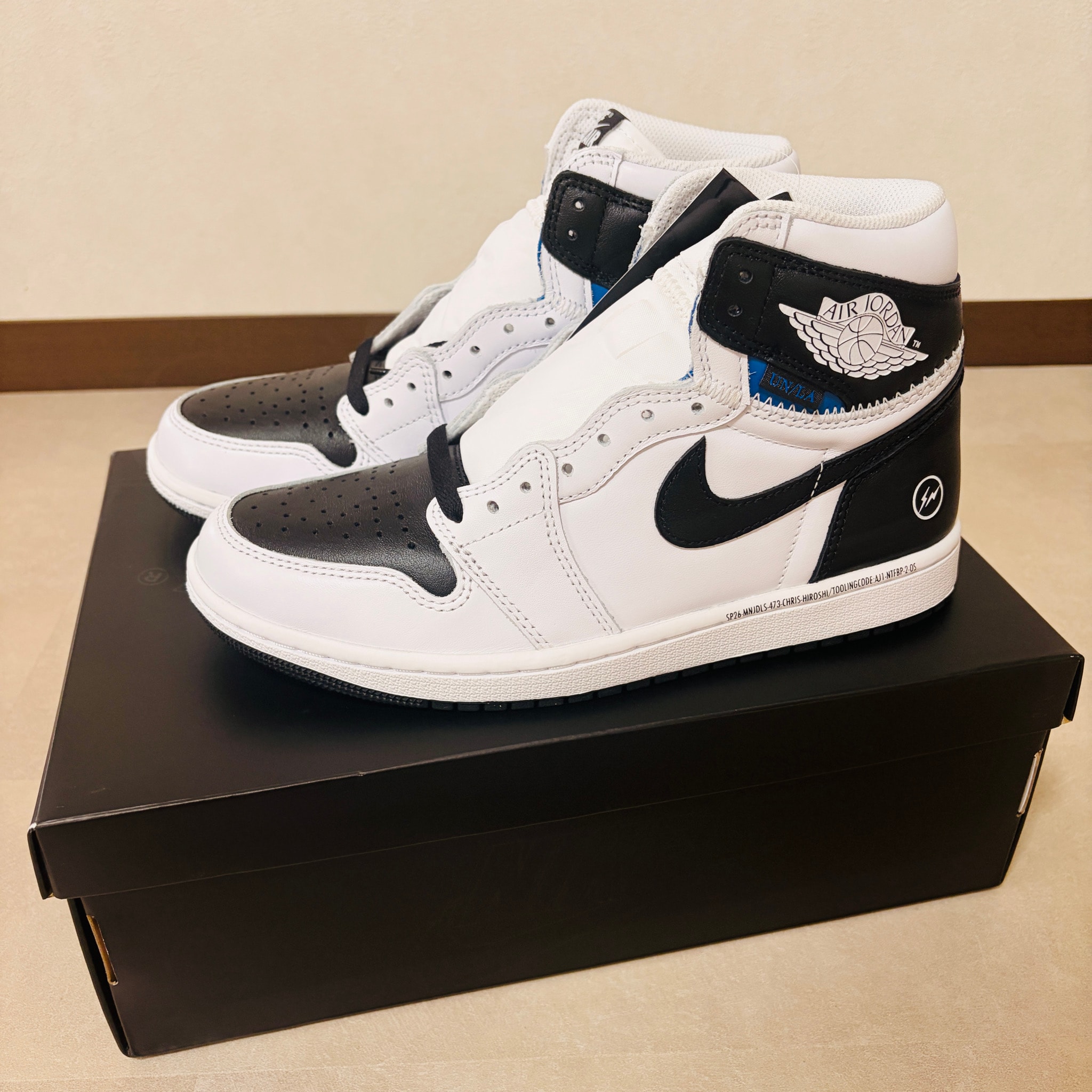 fragment design × UNION × Nike Air Jordan 1 Retro High OG "Black/White"