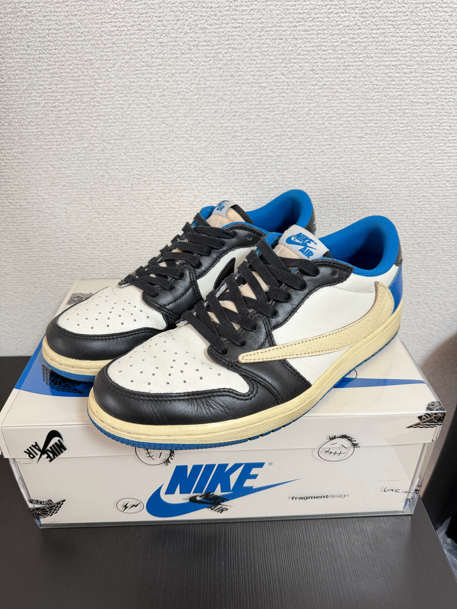 Travis Scott × fragment design × Nike Air Jordan 1 Low OG SP "Military Blue"