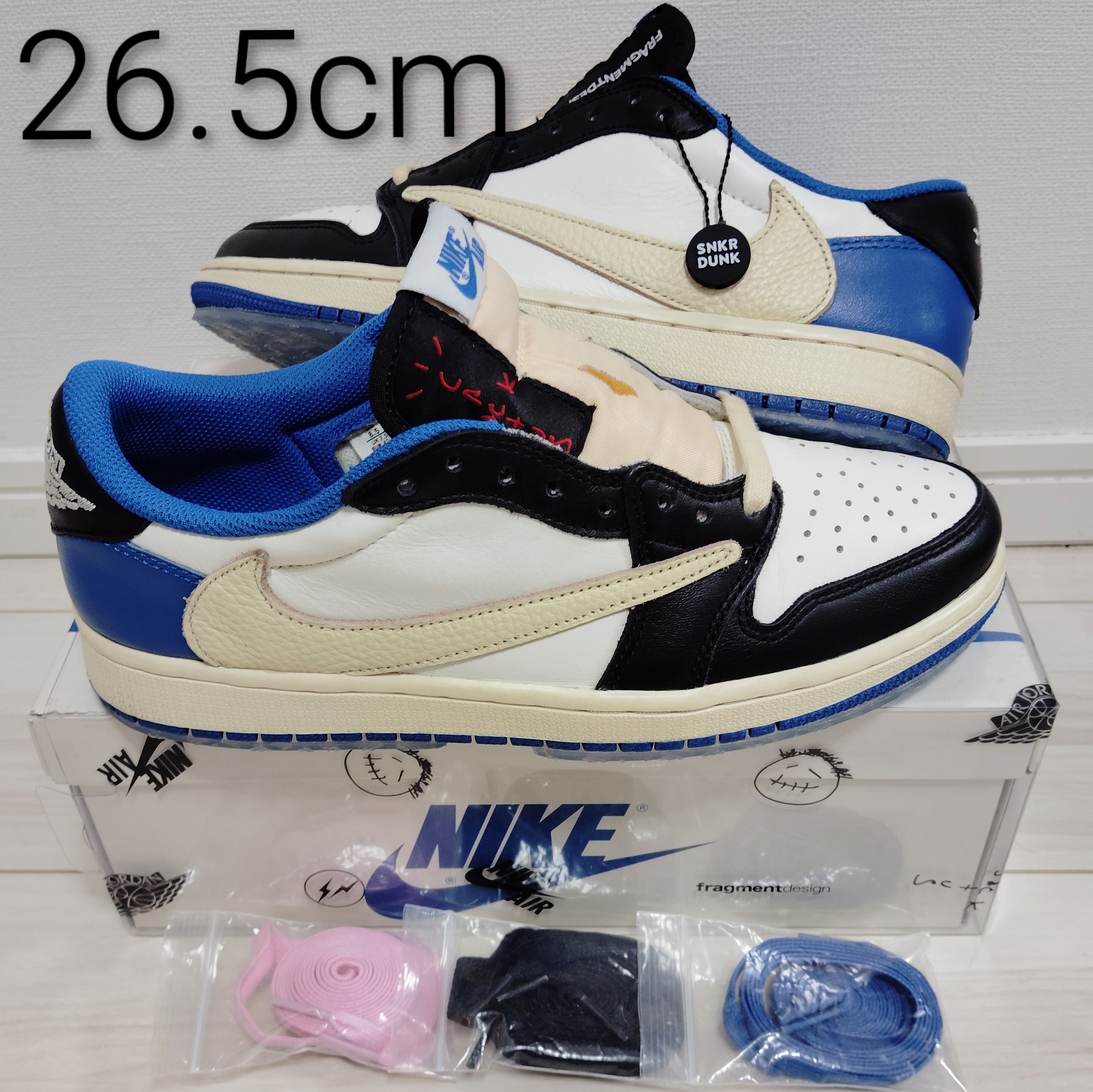 Travis Scott × fragment design × Nike Air Jordan 1 Low OG SP "Military Blue"