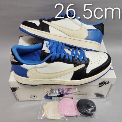 Travis Scott × fragment design × Nike Air Jordan 1 Low OG SP "Military Blue"