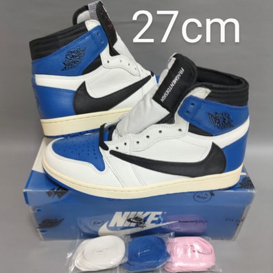 Travis Scott × fragment design × Nike Air Jordan 1 Retro High OG SP "Military Blue"
