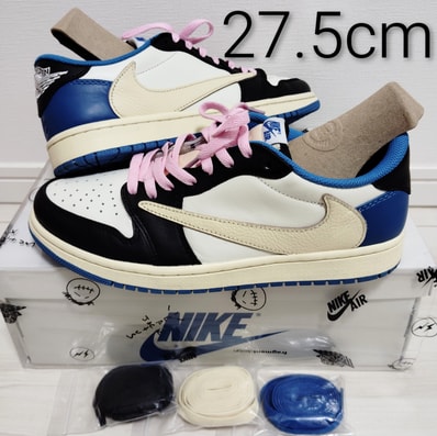 Travis Scott × fragment design × Nike Air Jordan 1 Low OG SP "Military Blue"