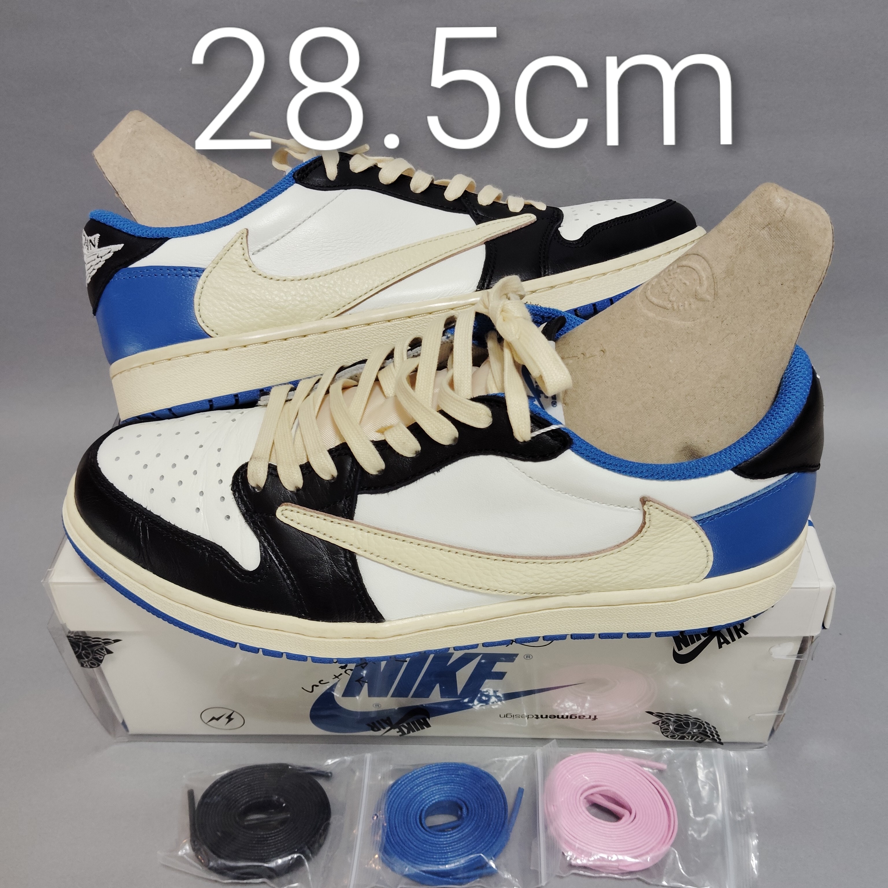 トラヴィススコット × フラグメントデザイン × ナイキ エアジョーダン1 ロー OG SP "ミリタリー ブルー"