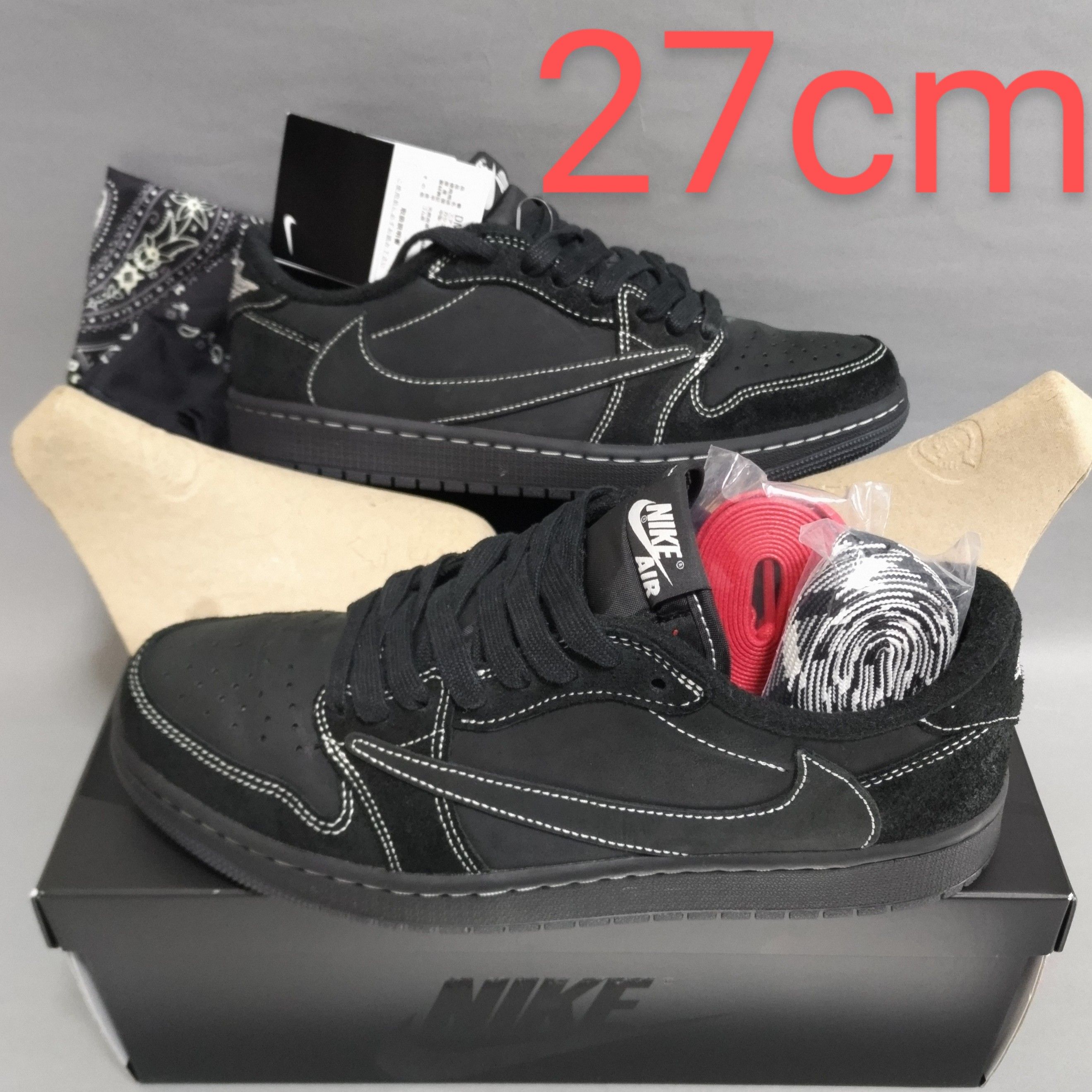 Travis Scott × Nike Air Jordan 1 Low OG SP "Black Phantom"