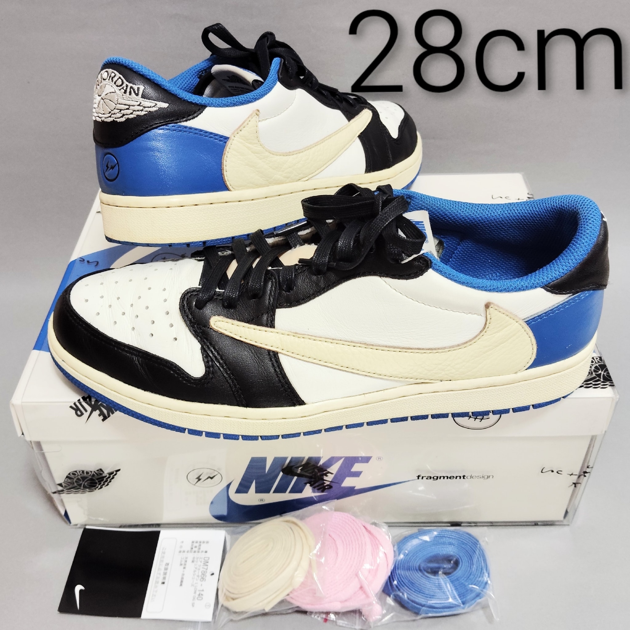 Travis Scott × fragment design × Nike Air Jordan 1 Low OG SP "Military Blue"