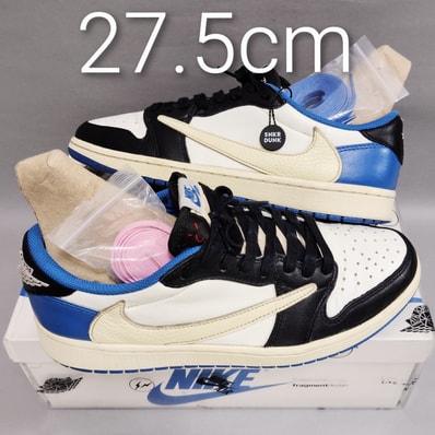 Travis Scott × fragment design × Nike Air Jordan 1 Low OG SP "Military Blue"