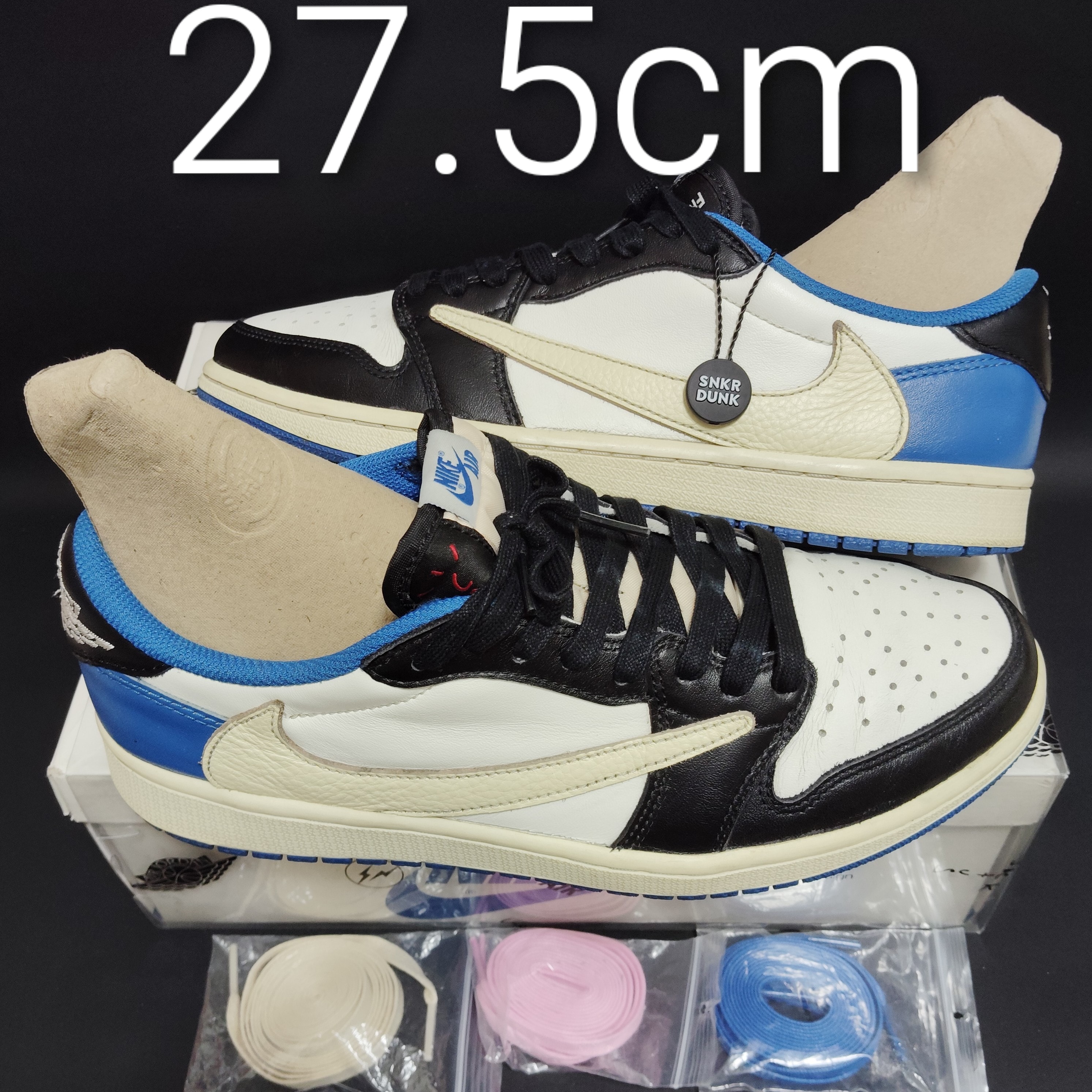 Travis Scott × fragment design × Nike Air Jordan 1 Low OG SP "Military Blue"