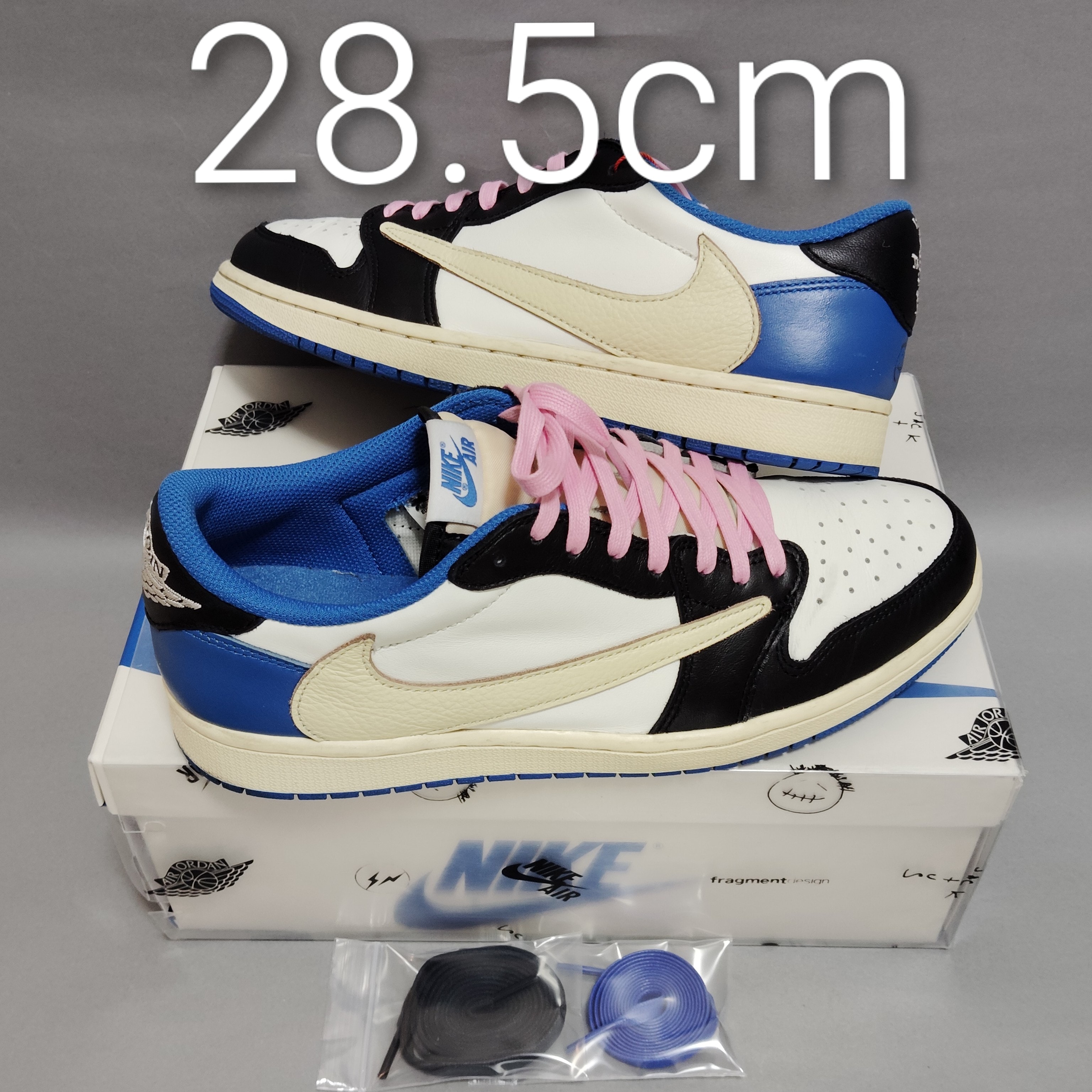 Travis Scott × fragment design × Nike Air Jordan 1 Low OG SP "Military Blue"