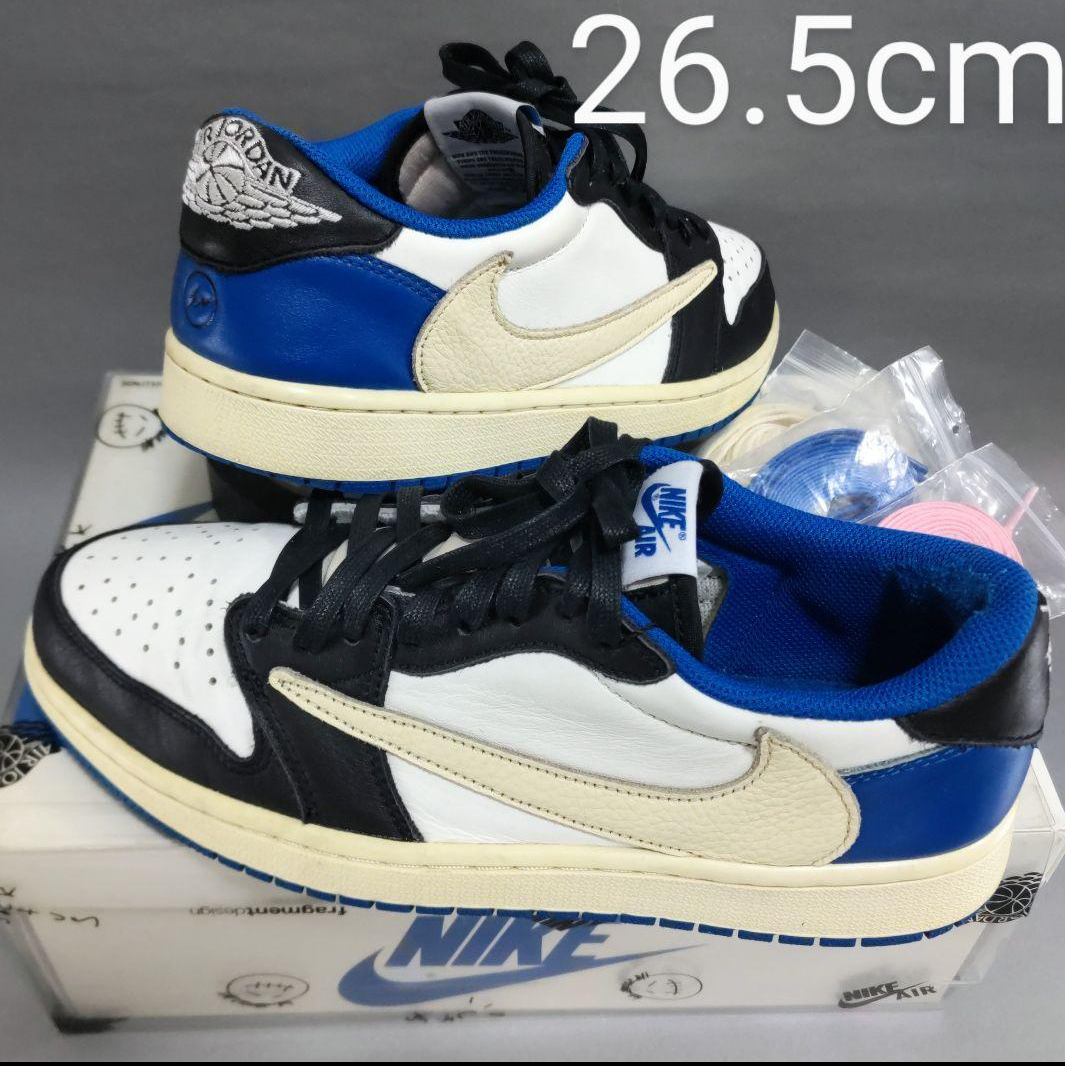 Travis Scott × fragment design × Nike Air Jordan 1 Low OG SP "Military Blue"