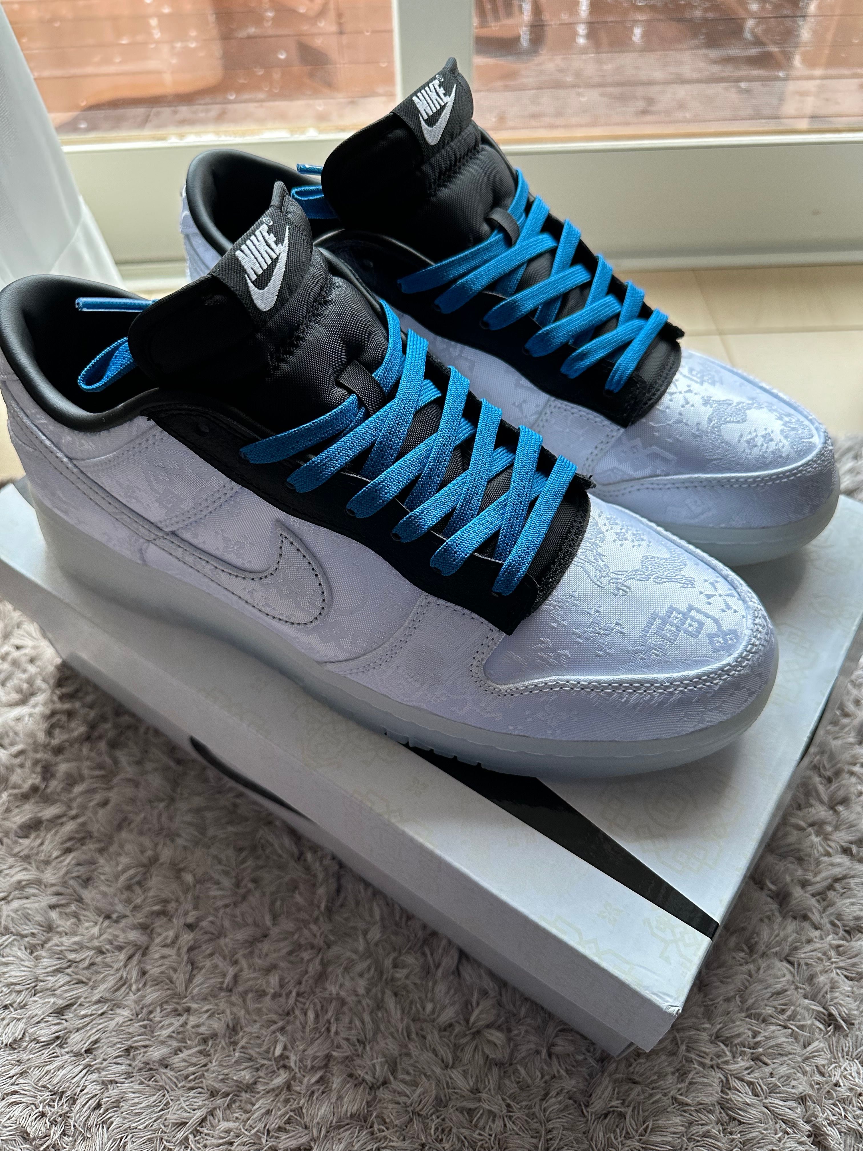 CLOT × Fragment × Nike Dunk Low "Black and White"