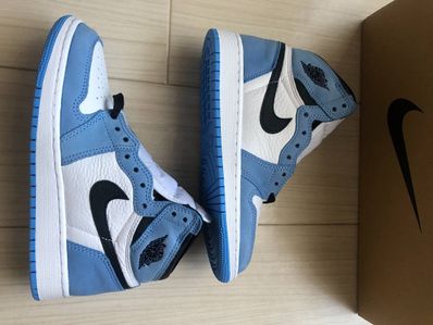 Nike GS Air Jordan 1 High "White/University Blue/Black"