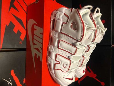 NIKE AIR MORE UPTEMPO "WHITE/VARSITY RED" (2021)