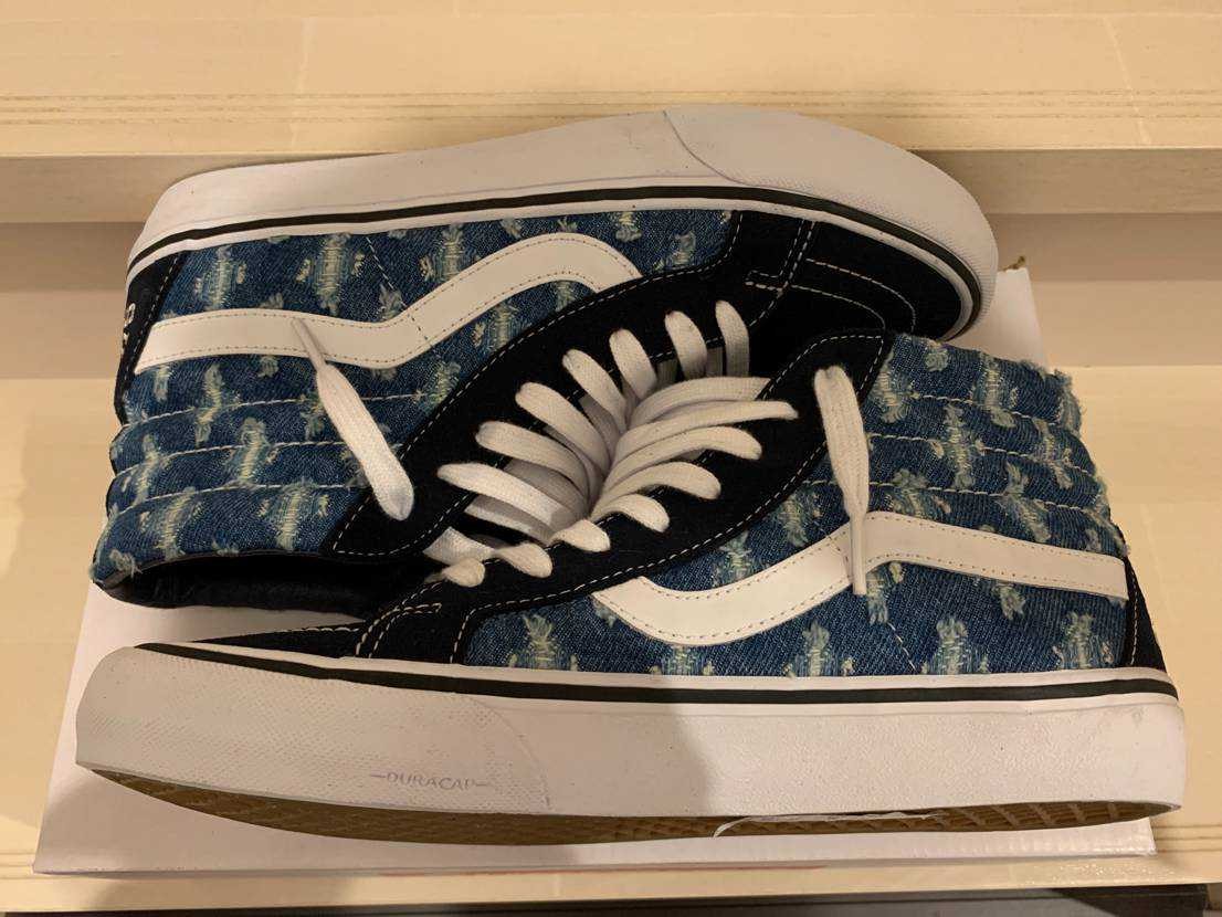 Supreme × Vans Sk8-Hi Hole Punch Denim "Blue"