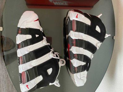 NIKE AIR MORE UPTEMPO "WHITE/BLACK/UNIVERSITY RED"(2020)