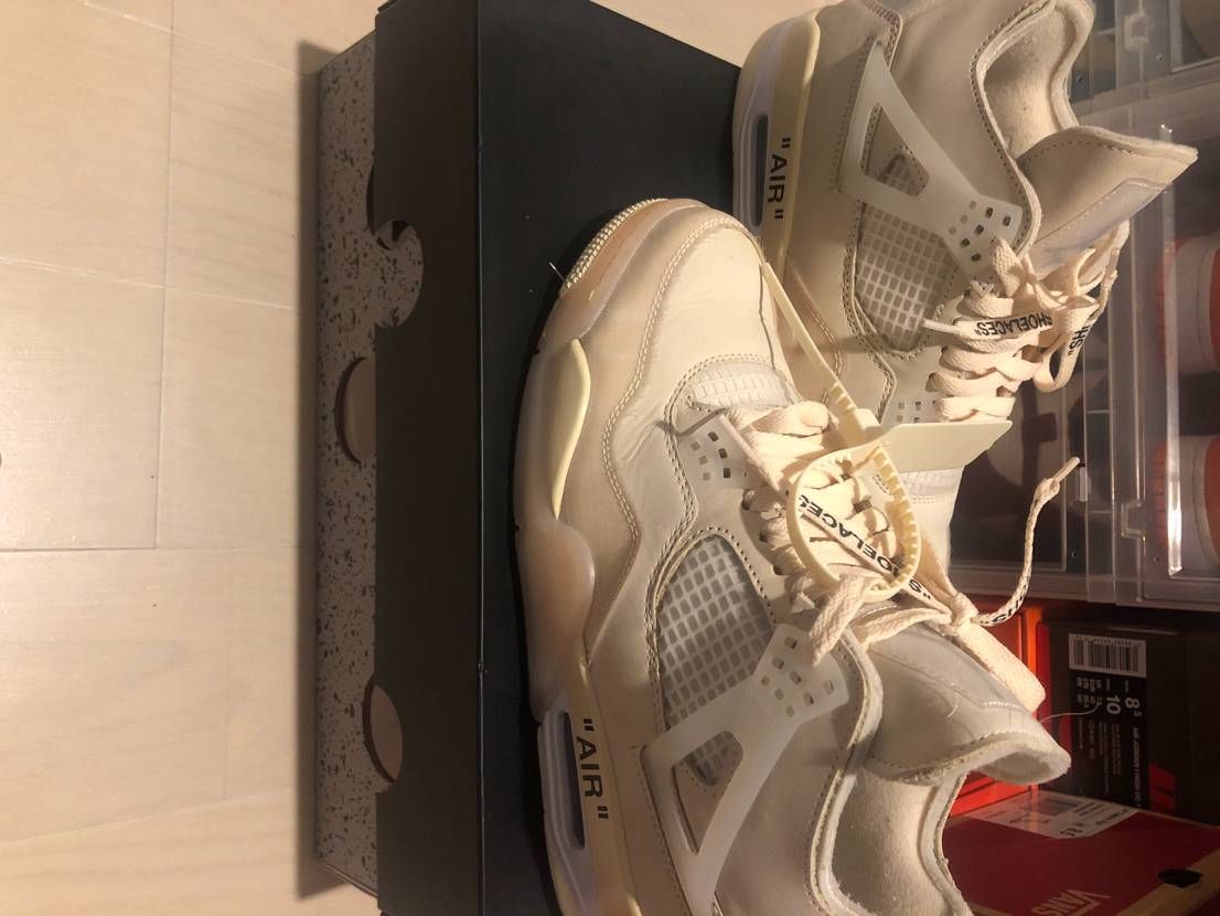 Off-White × Nike Women's Air Jordan 4 SP "Sail"
