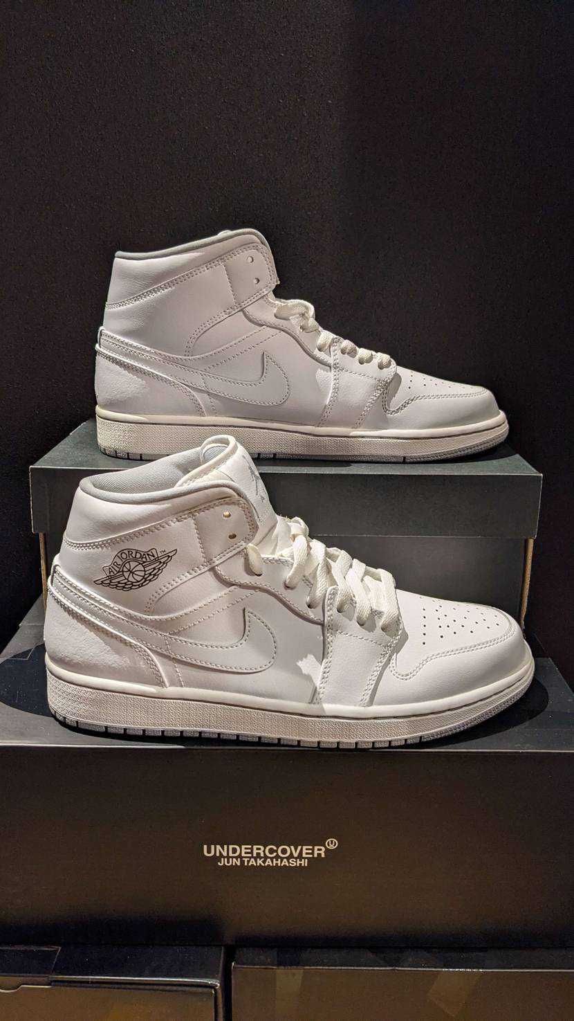 NIKE AIR JORDAN 1 MID WHITE WOLF GREY (2016)