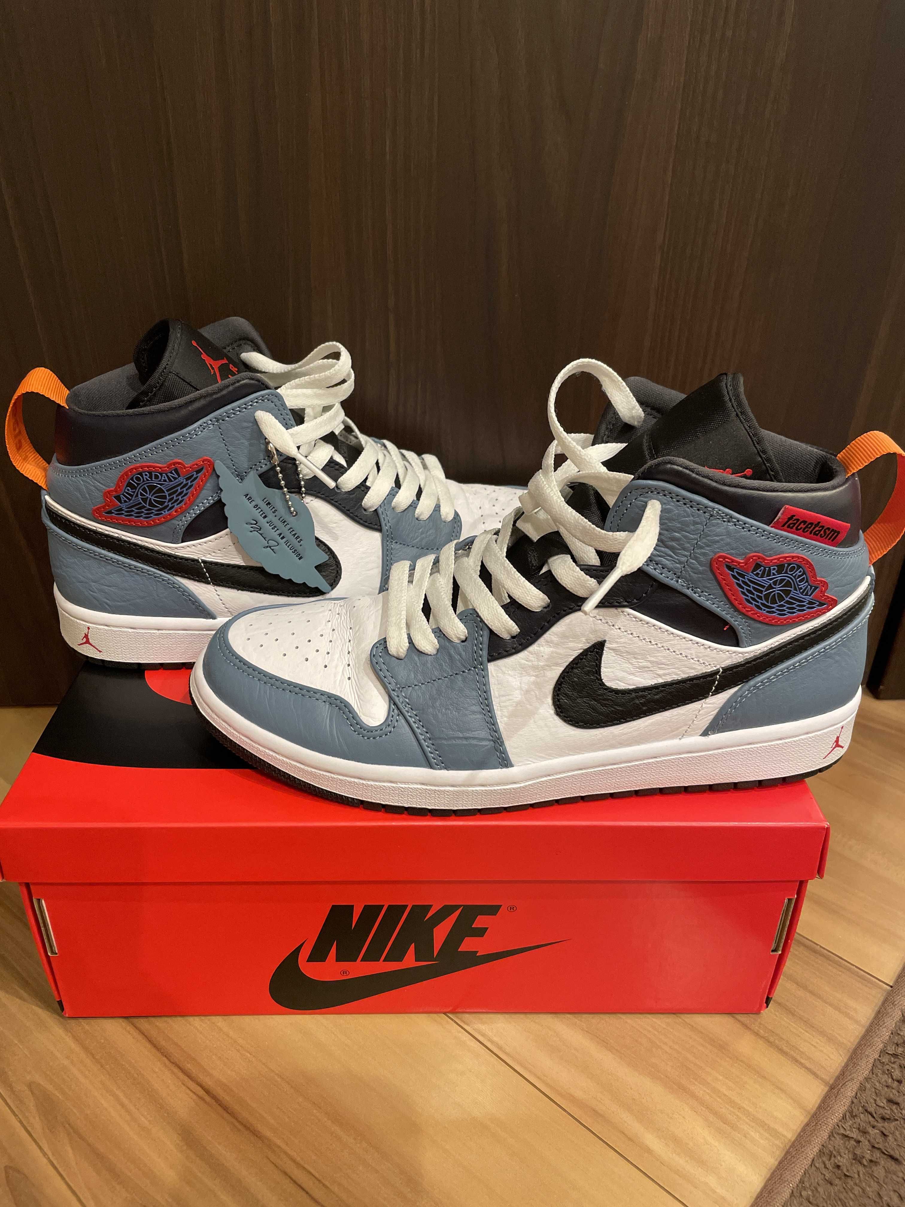 FACETASM × Nike Air Jordan 1 Mid "White/Navy"