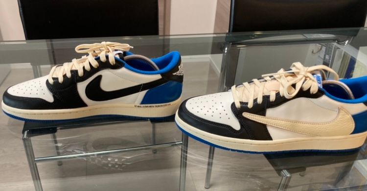 Travis Scott × fragment design × Nike Air Jordan 1 Low OG SP "Military Blue"