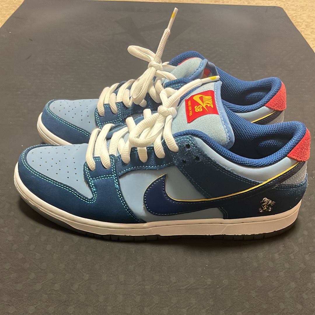 Why So Sad? × Nike SB Dunk Low "Coastal Blue/Speed Yellow-University Red"
